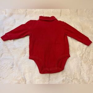 Leveret Red Long Sleeve Baby Bodysuit